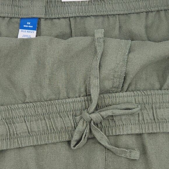 Old Navy Shorts Women Plus Size 3X High Rise Linen Rayon Goblincore Vacation - Picture 3 of 9